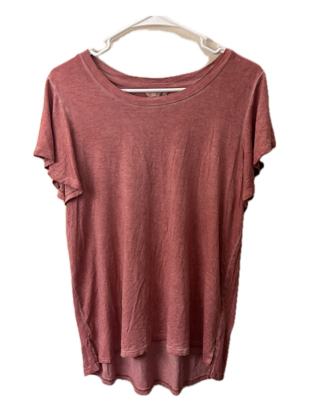 Universal Threads Dusty Rose Tee Top Size Medium Rayon Blend Casual Basic